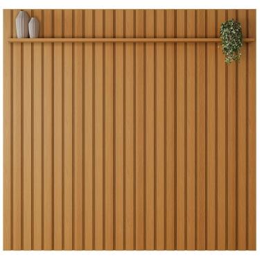 Imagem de Painel Ripado Madeira Quarto 274cm Wise B01 Cinamomo