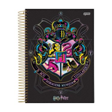 Imagem de Caderno Espiral Universitário Capa Dura 1 Matéria Harry Potter Com 96 Folhas