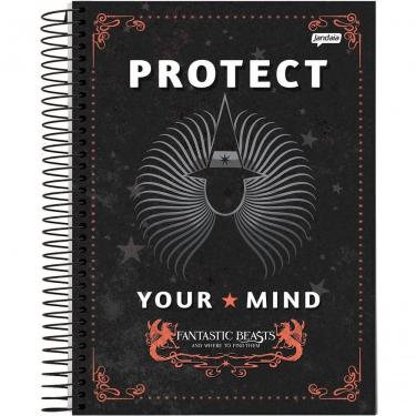 Imagem de Caderno Espiral Capa Dura Universitário 10 Matérias Fantastic Beasts 160 Folhas