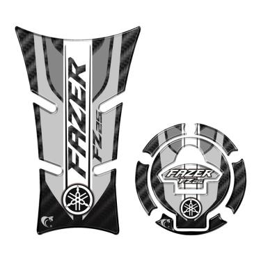 Imagem de Kit Protetor Tanque E Bocal Adesivo Moto Yamaha Fz25 2023-2024 Preto Preto