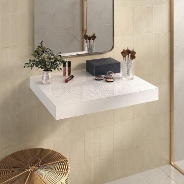 Imagem de Prateleira Yes 60 Cm Com Tampo De Vidro Branco