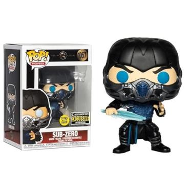 Imagem de Funko Sub-Zero Brilha no Escuro + Protetor Pop: Mortal Kombat Movie Pop! Games Conjunto de bonecos de vinil EE com caixa protetora da marca ToyBop capa de colecionador