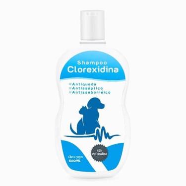 Imagem de Shampoo Clorexidina 500ml Cães e Gatos Tratamento de Pele Antisséptico