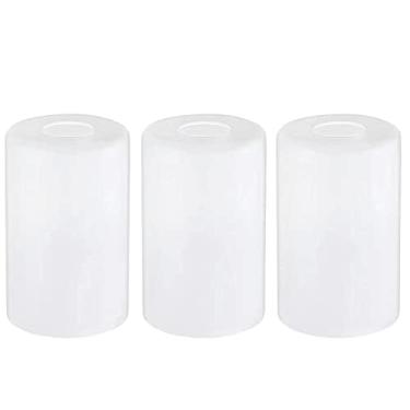 Imagem de DOXVIEZE Pacote Com 3 Capas De Vidro Fosco Branco Para Abajures, Lâmpadas Reposição Luminárias, Globos Encaixe 1-5/8 Polegadas, Lustres, Arandelas Parede, Luminárias Pendentes, Penteadeira Banheiro