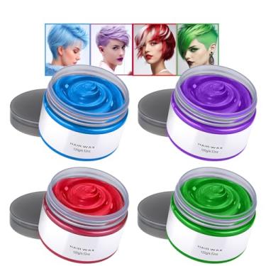 Imagem de Jebousike 4 Cores De Coloração Temporária Para Cabelo Infantil - Spray Tinta Instantânea, Verde, Roxo, Vermelho, Azul Lavável, Faça Você Mesmo, Presentes Natal Meninos E Meninas Adolescentes