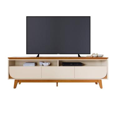 Imagem de Aparador Bancada Para Sala Selene - 7 Decor Cinamomo E Off White