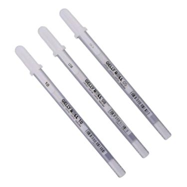 Imagem de Sakura Gelly Roll, Kit 3 Canetas Gel Brancas, Espessuras 0.5mm, 0.8mm e 1.0mm