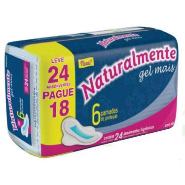 Imagem de Absorvente Naturalmente Gel Mais Com Abas Leve 24 Pague 18