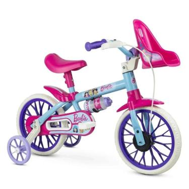 Imagem de Bicicleta Infantil Barbie Aro 12 Nathor com Rodinhas Feminina