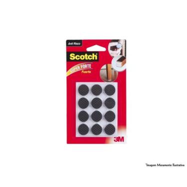 Imagem de Feltro 3M Anti-Risco Redondo Preto A P 12Pcs Blister