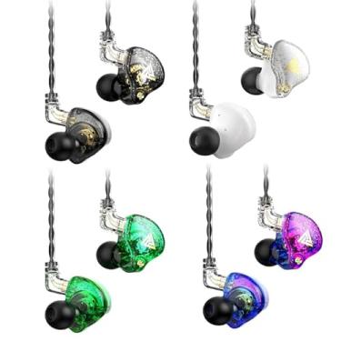 Imagem de Yeabomy Fones de ouvido para jogos com fio, 4 monitores intra-auriculares AK6 PRO, fones de ouvido com fio com som de graves profundos, fones de ouvido intra-auriculares HiFi com novo driver dinâmico