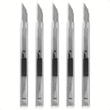 Imagem de Kit 5 Estiletes 30 Graus 9mm Profissional Inóx Lâmina 30 - RONEK
