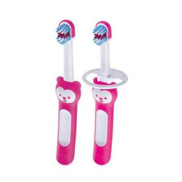 Imagem de Kit 2Uni. Escova Dental Baby'S Brush (6+M) - Rosa - Mam