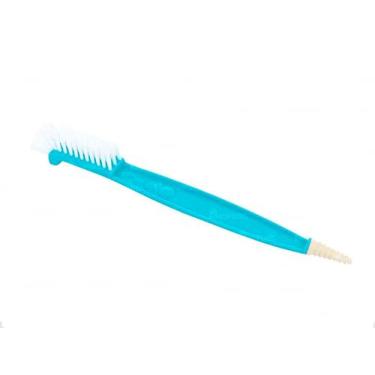 Imagem de Escova Para Lavar Mamadeiras e Bicos Azul/Rosa 1003R - Kababy,  AZUL