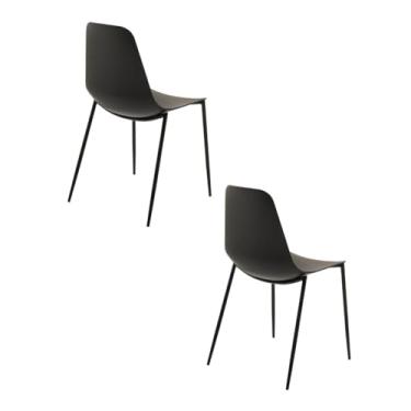 Imagem de Kit 2 Cadeiras Polipropileno Miami Fratini Móveis Preto