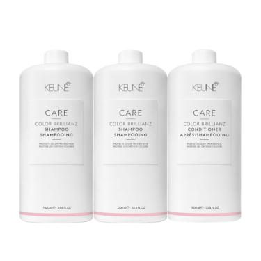 Imagem de Kit Keune Color Brillianz - Shampoo e Condicionador Litro (3 produtos)