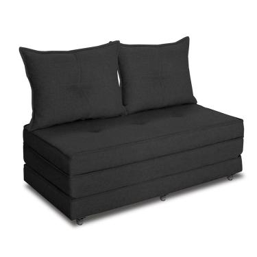 Imagem de Pufe Cama Dobrável Casal 130 Com 02 Almofadas Premium