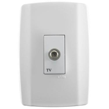 Imagem de Tomada Para Antena De Tv Horizontal ComPlaca 4X2- Modular Slim