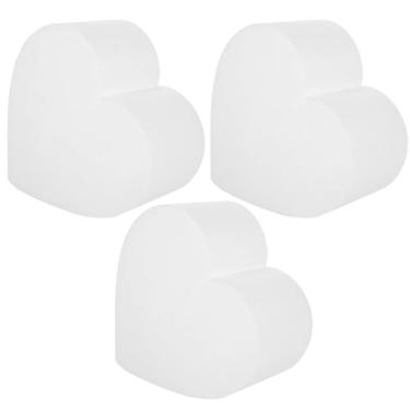 Imagem de Manequins de bolo em forma de coração, 3 peças de bolo de espuma, bolo de casamento falso, isofoa, modelo de bolo, poliestireno, bloco de modelagem de bolo para exibição de decoração de prática de