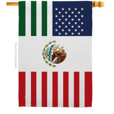 Imagem de Bandeira dos EUA México Bandera Suporte Banner Protesto Quintal Decoração Orgulho Placa Abolir ICE Poster Dia da Independência Mexicano SF NY Santuário Cidade Estado Bandeiras MAGA Deocorações Casa