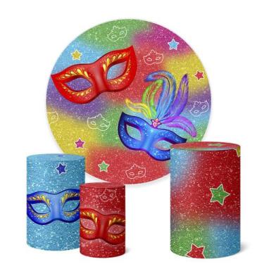 Imagem de Trio Capas Cilindro + Painel Redondo 1,50m Carnaval - Fadrix, K1CNV001