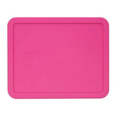 Imagem de Pyrex 7212-PC Tampa de armazenamento retangular de plástico rosa, feita nos EUA