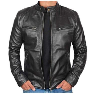 Imagem de Jaqueta Couro Blusa Casaco Masculina Elegante Moderna Resistente - Vmo