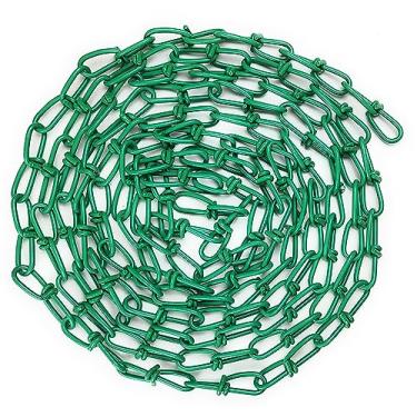 Imagem de Corrente de aço revestido com pó verde sem solda Blue Hawk de 4,5 m