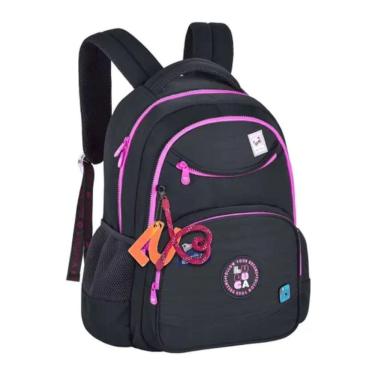 Imagem de Mochila Escolar Luluca Bolsa Feminina Juvenil Premium Preta