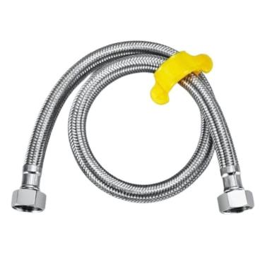 Imagem de Kit Engate Rabicho Flexível Mangueira Aço Inox 60cm 1-2 Polegada Fêmea X Fêmea Banheiro Torneira Pia Quantidade:1 Peça