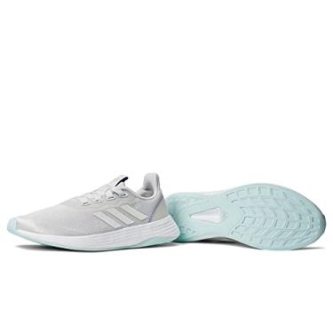 Imagem de adidas Tênis de corrida feminino Qt Racer esportivo, Cinza/Branco/Halo Mint, 6