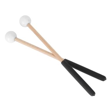 Imagem de WALFRONT Mallets de Xilofone de Madeira de Borracha Prenda um Tom Amplo de 22 Cm de Comprimento para Tambor de Língua Sino Marimba para Concertos Festas de Tambor Conjunto Prática (Branco)