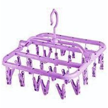 Imagem de Varal Roupas Íntimas 26 Prendedores Dobrávelouco Espaço Para Estender 