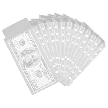 Imagem de 12 Pack of PVC Binder Pockets A6 Size 6 Holes Waterproof Binder Pouch Folders, Clear Envelopes for 6-Ring Notebook Binder, Documents, Bills Cash Cards