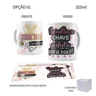 Imagem de Caneca 325ml Profissões Corretor Corretora de Imóveis - LARANJA E MIMO