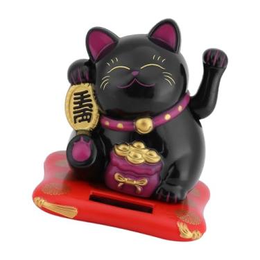 Imagem de Taruor Estátua de gato que onda solar encanto de boa sorte para a janela do carro. (#3)