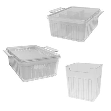 Imagem de Kit Geladeira - 2 Escorredores, 1 Porta Tempero, 4 Org de Porta