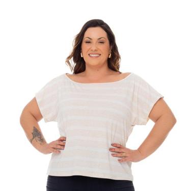 Imagem de Blusa De Malha Plus Size Gola Canoa Feminina Premium - Gatta Fashion, 