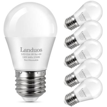 Imagem de Lâmpada LED Landuos A15 de 3 W (equivalente a 25 W) 2700K, pacote com 