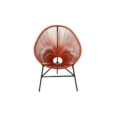 Imagem de Cadeira Acapulco Oval, Fibra Sintética, Estrutura em Aço Carbono, Pés com Borracha, Terracota