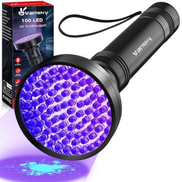 Imagem de Vansky Black Light UV Flashlights, Ultra Bright 100 LED 395nm Ultraviolet Blacklight Detector for Dog Cat Pet Urine, Dry Stains and Bed Bug, Matching with Pet Odor Eliminator