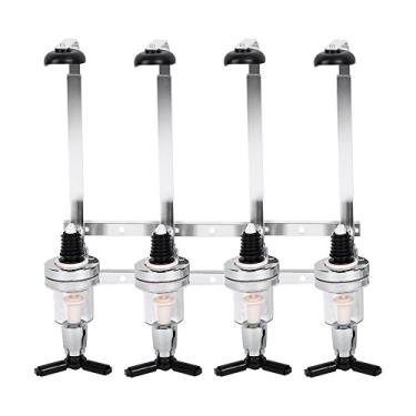 Imagem de Dioche Distribuidor de Bebidas Alcoólicas Montadas na Parede de 4 Garrafa, Rack de Dispensador de Garrafa Rotativo para Acessório de Barra