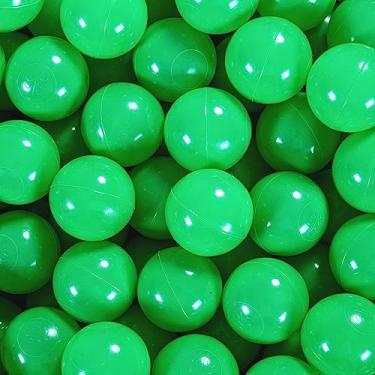 Imagem de STARBOLO Bolas de bola para crianças – Pacote com 100 bolas de plástico à prova de esmagamento para poços de bolas, cores brilhantes, sem ftalatos e BPA para piscina infantil, 5 cm verde