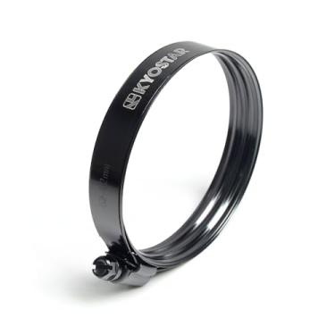 Imagem de Kyostar Braçadeira de camada dupla americana ajustável aço inoxidável titânio azul braçadeira diâmetro ranger, 62-82 mm