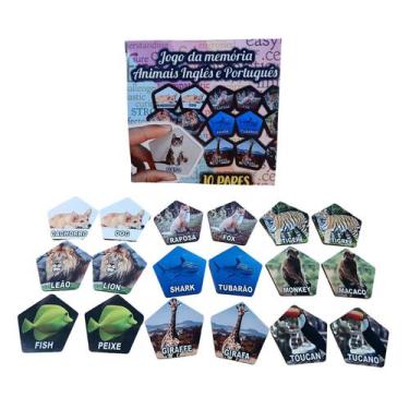 Imagem de Jogo Aprendendo O Nome Dos Animais Em Inglês 10 Pares - Coleção Tea & 
