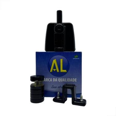 Imagem de Kit04 AL Janela Correr 2 Folhas C/ Trinco e Puxador - Preto