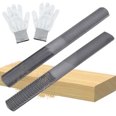 Imagem de SPEEDWOX Conjunto de lima de raspa de madeira de 4 vias, lima de mão e lima redonda meio redondo, limas planas e de agulha, conjunto de arquivos de metal e madeira para afiar madeiras e ferramentas de