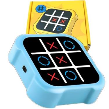 Imagem de Jogo da Velha Eletrônico, Tic Tac Toe, Educativo Estimula Raciocínio Lógico, Memória, Console Digital, Xadrez Criativo (Azul)