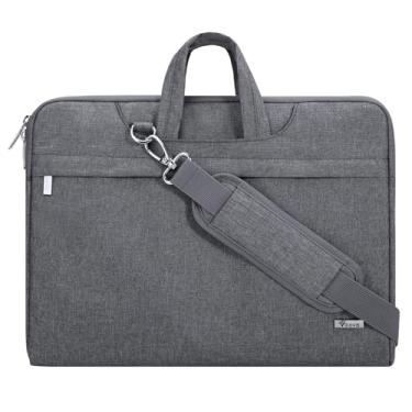 Imagem de Voova Bolsa para laptop de 15,6 polegadas com alça de ombro, capa impermeável para laptop compatível com MacBook Air/Pro de 15 a 16 polegadas, HP Acer Asus Dell Lenovo, bolsa fina para homens e