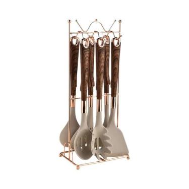 Imagem de Conjunto De Utensílios De Cozinha De Silicone Com 8 Peças E Suporte Pa